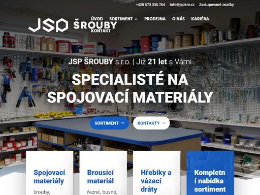 v našem sortimentu najdete opravdu veškeré spojovací materiály, přesvědčte se o tom sami u nás na prodejně v kroměříži.