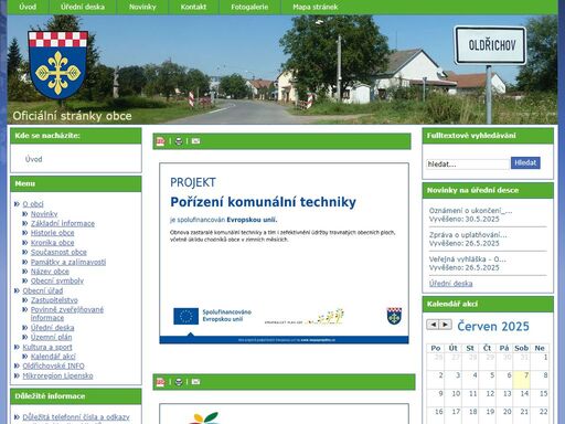 oficiální stránky obce oldřichov na moravě. obec se nachází na levém břehu bečvy v nadmořské výšce 222 metrů v okrese přerov.