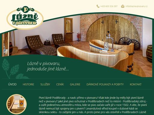 jedinečné pivní lázně poděbrady - pivní lázně přímo v pivovaru poděbradský zdroj. nabízíme lázeň nejen v pivu.
