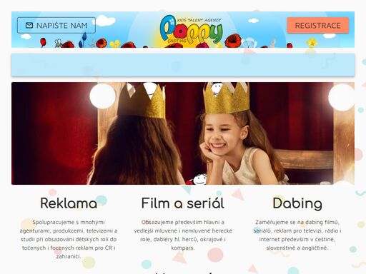 casting dětí, dětská castingová agentura poppy casting zameřená na castingy dětí od 6 mesiců do 15 let. dětské konkurzy do filmů, tv seriálů, reklam, dabingů.
