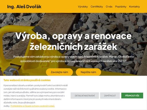 od roku 1996 jsme jediní v čr, kteří mají certifikát k oprávnění vyrábět, opravovat a renovovat železniční vozové zarážky.