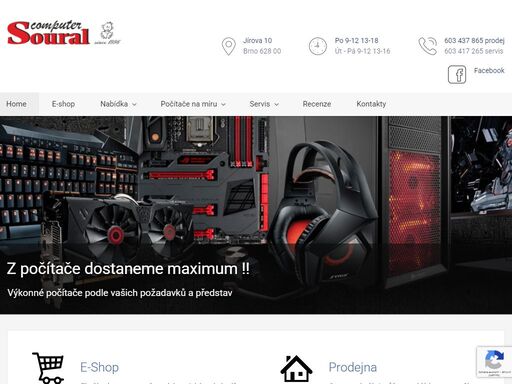 soural computer servis prodej počítače notebooky brno opravy výměna odvirování wifi nastavení instalace klávesnice myš tiskárna toner inkoust