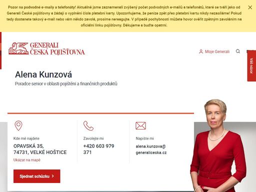 zjistěte kontakt na pojišťovacího poradce i přehled služeb, které vám může nabídnout.