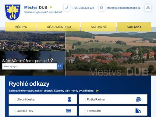 oficiální stránky městyse dub