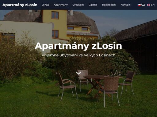 příjemné ubytování v apartmánech zlosin ve velkých losinách. pohodlné apartmány s výhledem na hory, zahradu a plně vybavenou kuchyní. ideální pro rodiny s dětmi i domácími mazlíčky.