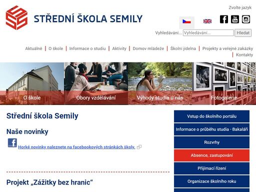 střední škola semily nabízí jak učňovské obory, tak i maturitní nástavbové a maturitní dálkové studium. 