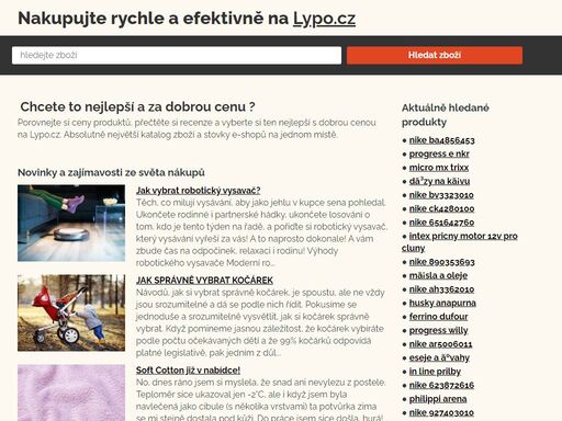 porovnejte si ceny produktů, přečtěte si recenze a vyberte si ten nejlepší s dobrou cenou na lypo.cz. absolutně největší katalog zboží a stovky e-shopů na jednom místě.