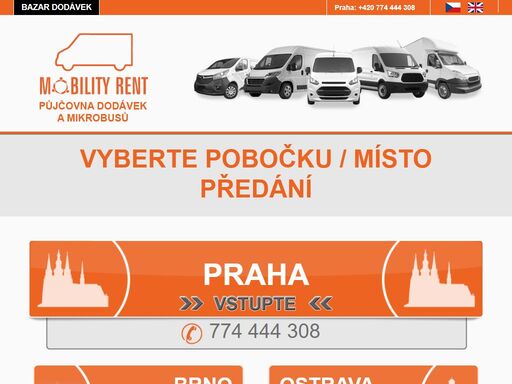 půjčovna dodávek praha, brno, ostrava - mobility rent. půjčení, pronájem dodávek od 450 kč.