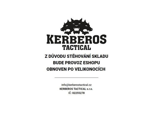 kerberos tactical - specializovaný eshop s taktickým a outdoorovým vybavením, vše pro armádu, záchranáře, hasiče, policisty a lovce.