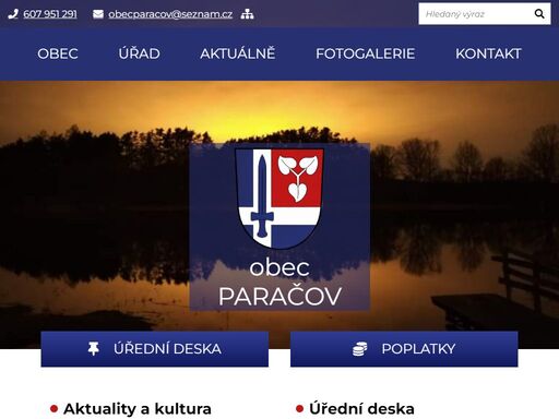 oficiální stránky obce paračov