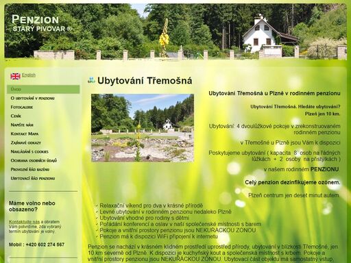 hledáte ubytování třemošná? rádi vás u nás uvítáme. ubytování třemošná u plzně v rodinném penzionu. levné ubytování v penzionu. plzeň v těsné blízkosti.