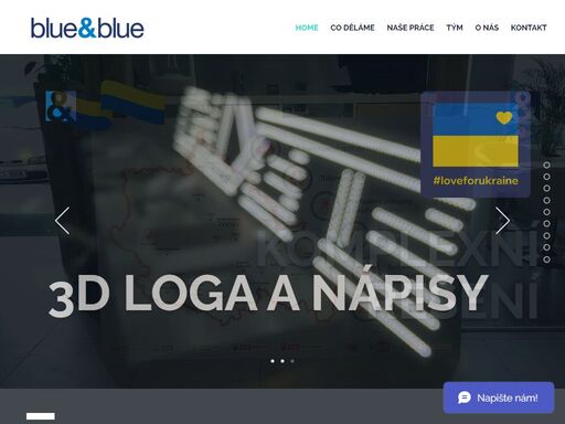 blue & blue s.r.o. - výroba reklamy, grafické návrhy, 3d nápisy, světelná loga