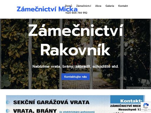 zámečnictví rakovník. zámečnictví vyrábí a opravuje kovové konstrukce, schodiště, vrata, garážová vrata, posuvné brány, oplocení sportovišť, zastřešení & zabezpečení objektů, drobné instalatérské práce. volejte +420 604 744 992.