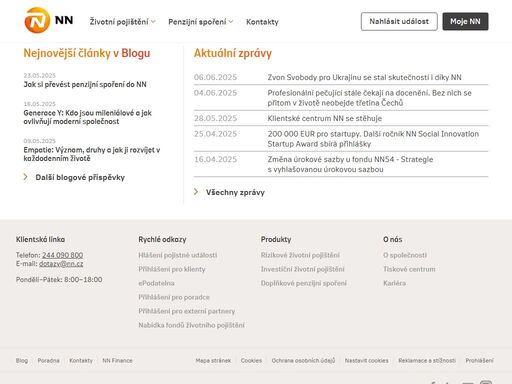 nn životní pojišťovna a nn penzijní společnost je součástí skupiny nn group, která v 11 zemích světa nabízí produkty a služby v oblasti životního pojištění, penzí a investic 18 milionům lidí. jsme součástí významné finanční skupiny s 177letou tradicí.