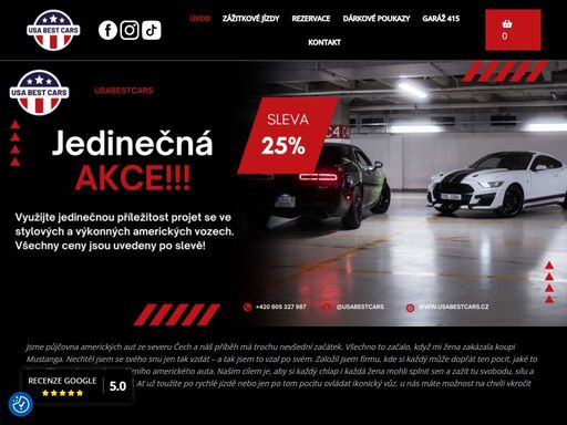 autopůjčovna amerických vozů