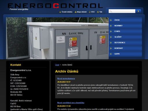 revize elektro, úsporné projekty v energetice. optimalizace distribuční sazby. výstavba trafostanic, fve. externí energetik