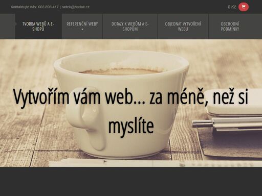 nemáte žádný web? rád vám pomohu vytvořit prezentaci vaší firmy, výrobku nebo služby na internetu prostřednictvím webové stránky. vytvářím osobní, firemní a…