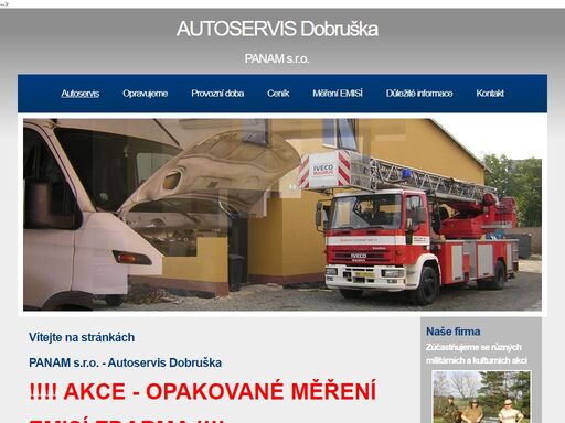 autoservis dobruška - panam s.r.o. servis osobních a nákladních vozidel. likvidace autovraků. zbraně a strelivo.