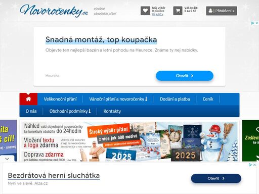 nabízíme originální novoročenky a vánoční přání pf 2025. vložení vlastního textu a loga na novoročenky zdarma. 