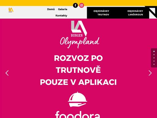 trutnov ; restaurace olympland. rozvoz po trutnově a okolí.  otevírací doba po - čt: 11:00 - 21:00 pá - so: 11:00 - 22:00 ne: 11:00 - 21:00 ; lanš ...