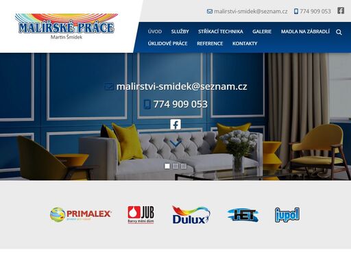 malíř, malířství, natěračské, tapetářské práce benešov, středočeský kraj, nátěr fasád, nástřik vysokotlakým stříkacím zařízením, malování pokojů, bytů, domů benešov, vlašim, votice, sedlčany, středočeský kraj, praha západ