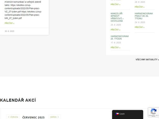 ekoltes hranice - sběrný dvůr, skládka, odvoz popelnic a další technické služby pro obyvatele hranic.