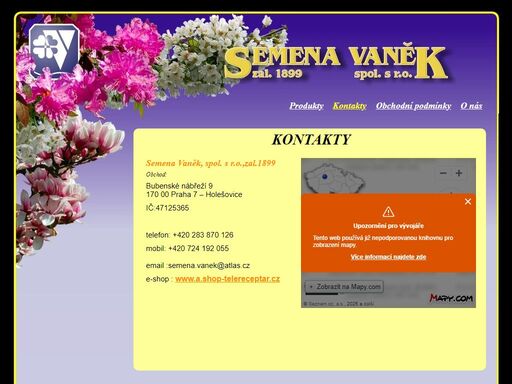 kontakty:semena vaněk, spol. s r.o.,zal.1899, bubenské nábřeží 9, 170 00 praha 7 – holešovice, mobil: +420 724 192 055, email :semena.vanek@atlas.cz .