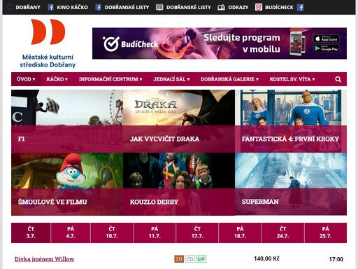 kompletní program, vstupenky online, kontakt a všechny informace o městské kulturní středisko dobřany.