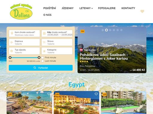 ca dalima zájezdy dovolená uherský brod vstupenky letenky ubytování plavby pobytové poznávací itálie kalábrie řecko chorvatsko turecko egypt tunisko bulharsko španělsko maďarsko