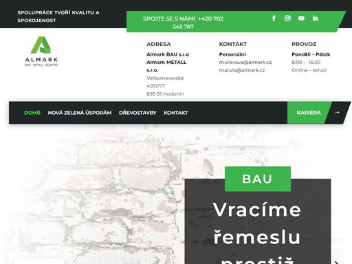 vracíme remeslu prestiž. stavíme, svařujeme, montujeme elektriku v česku a v německu.