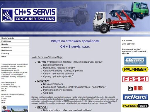 naše firma se zabývá kontejnerovou technikou a vším ve spojení s hydraulikou.provádíme technické řešení, prodej, montáž a servis jednoramených, dvouramených(řetězových)a lanových systémů.