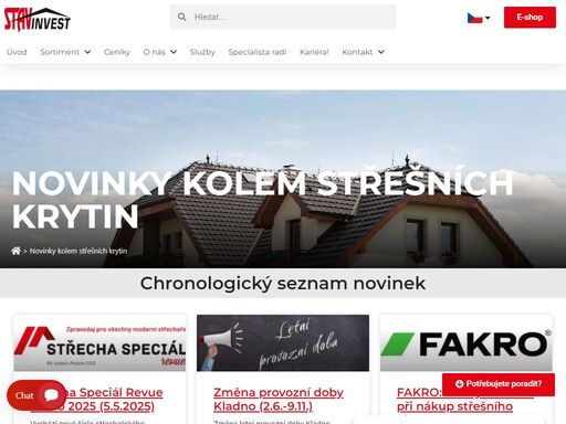 prodáváme střešní krytiny (betonové, asfaltové, pálené i další) ? izolace ? okapy ? řezivo ? střešní okna ? 4 velké prodejny v praze a okolí, 25 let zkušeností.