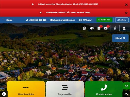 obec tichá.cz - v podhůří beskyd okresu nový jičín v moravskoslezském kraji