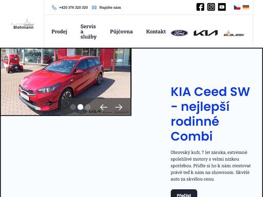 autorizovaný autoservis ford, kia a elblesk v klatovech. prodej nových i ojetých vozů, půjčovna aut, měření emisí a čištění interiérů. objednejte se online!