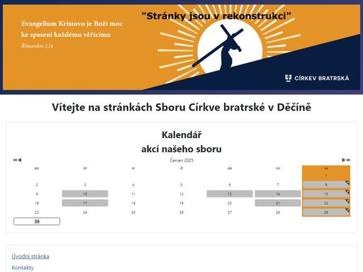 vítejte. stránky sboru církve bratrské v děčíně