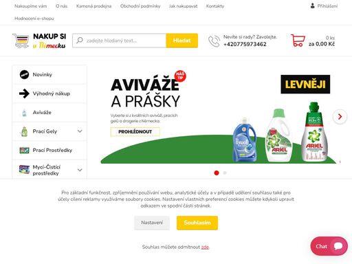 nakupujte kvalitní německé potraviny, drogerii a sladkosti z pohodlí domova. široký výběr a skvělé ceny. 