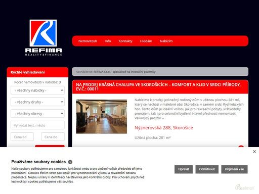 nabízíme vám kompletní realitní servis a jistotu solidního jednání. máme zkušenosti s prodejem i pronájmem bytů, rodinných domů, nájemních domů, kanceláří, obchodních, skladových prostor, komerčních i nekomerčních pozemků, brownfieldů a developerských projektů. nabízíme specializaci na výkup komerčních stavebních pozemků dle požadavku investora. nabídka nemovitostí.