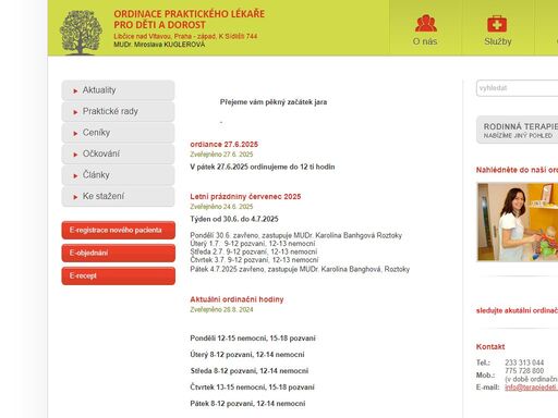mudr. miroslava kuglerová, libčice nad vltavou, k sídlišti 744