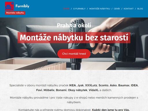 zajišťujeme montáže nábytku značek ikea, xxxlutz, möbelix, jysk, asko, sconto a dalších.