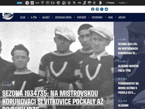 oficiální webové stránky hokejového klubu hc vítkovice ridera