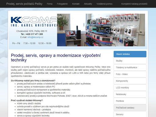 prodej, servis, opravy a modernizace výpočetní techniky