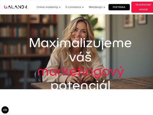 objevte galandr.com, vaši digitální agenturu nabízející komplexní online marketingové služby pro weby a e-shopy. zvyšte svou online viditelnost, zlepšete konverze a posilněte svou značku s našimi přizpůsobenými strategiemi. spolupracujte s námi a posuňte váš byznys na vyšší úroveň.