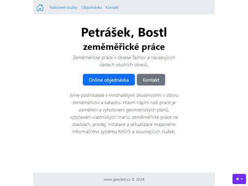 zabýváme se geodetickou činností v katastru nemovitostí, ve stavebnictví, přípravou podkladů pro projekty a prodejem, instalací a aktualizací mapového informačního systému misys.