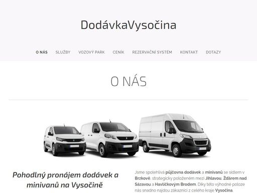 jsme rodinná půjčovna dodávek z vysočiny. nabízíme kvalitní vozy za férovou cenu a osobní přístup. jsme spolehlivý pronájem mezi jihlavou a žďárem nad sázavou.