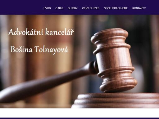stránky advokátní kanceláře bošina &tolnayová