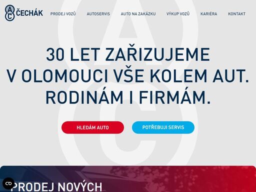 chcete nové auto? servis stávajícího? partnera pro firemní flotilu? stavte se u čecháka v olomouci. pomáháme vám s auty už od roku 1994.