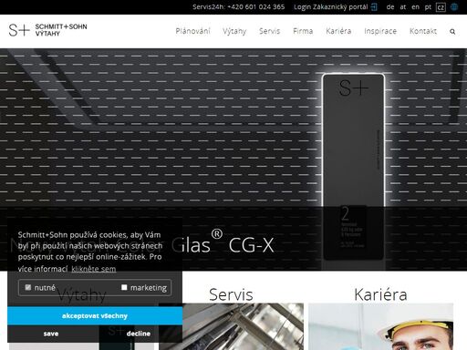 osobní nebo nákladní výtah schmitt + sohn s typovým certifikátem. prémiový design a individuální technické řešení. kompetentní servis a modernizace