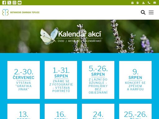 botanická zahrada v teplicích, jediná v ústeckém kraji s venkovní a skleníkovou expozicí.