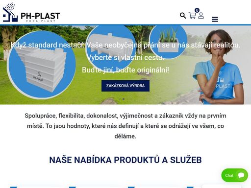 zabýváme se výrobou plastových nádrží na dešťovou užitkovou i pitnou vodu, dále také výrobou vodoměrných šachet, plastových sklepů a bazénů.