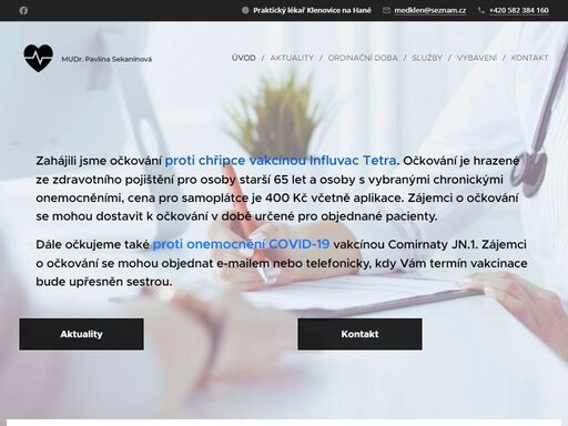 ordinace praktického lékaře klenovice na hané. zde naleznete veškeré potřebné informace o naší ordinaci!